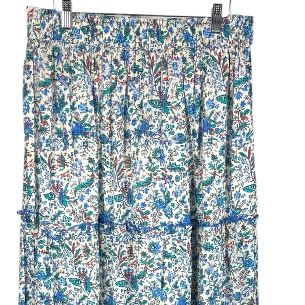 Tuckernuck Blue Distressed Chintz Prado Skirt NWT XXL Tiered Maxi - Picture 3 of 9